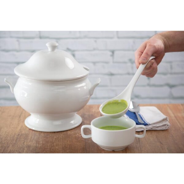 Olympia Whiteware Soup Tureen & Ladle White - 2.5Ltr 88oz 227x250mm 9x9 3/4" - Image 6