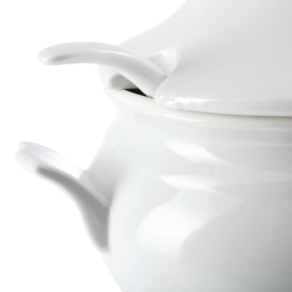Olympia Whiteware Soup Tureen & Ladle White - 2.5Ltr 88oz 227x250mm 9x9 3/4" - Image 7