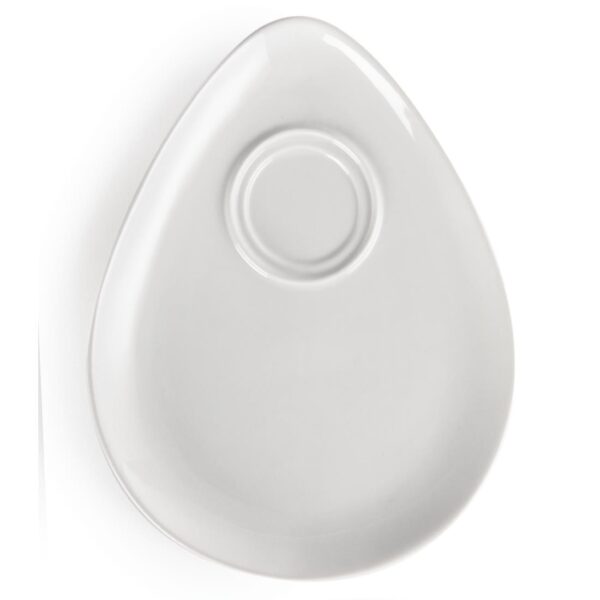 Olympia Whiteware Snack Plate White - 185x240mm 7 1/4x9 1/2" (Box 12) - Image 4