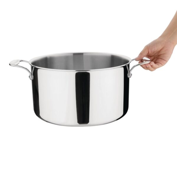 Vogue Tri-wall Stew Pan St/St - 280mm 9 1/2Ltr 321fl oz - Image 4
