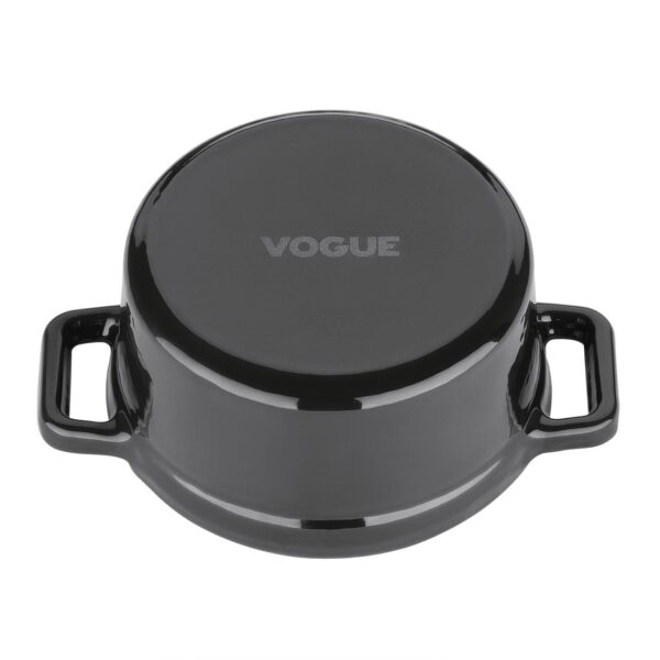 Vogue Cast Iron Mini Round Pot Black - 240ml - Image 2