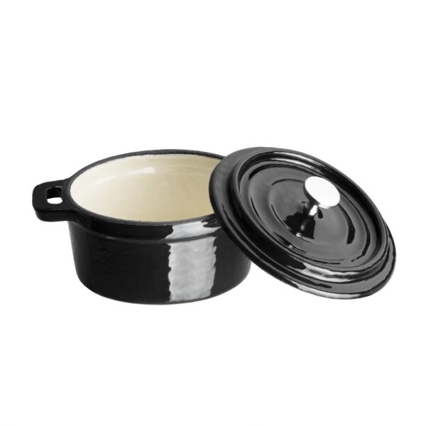 Vogue Cast Iron Mini Round Pot Black - 240ml - Image 3