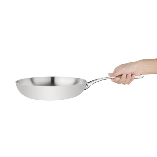 Vogue Tri-wall Fry Pan St/St - 240mm 2Ltr 66fl oz - Image 4