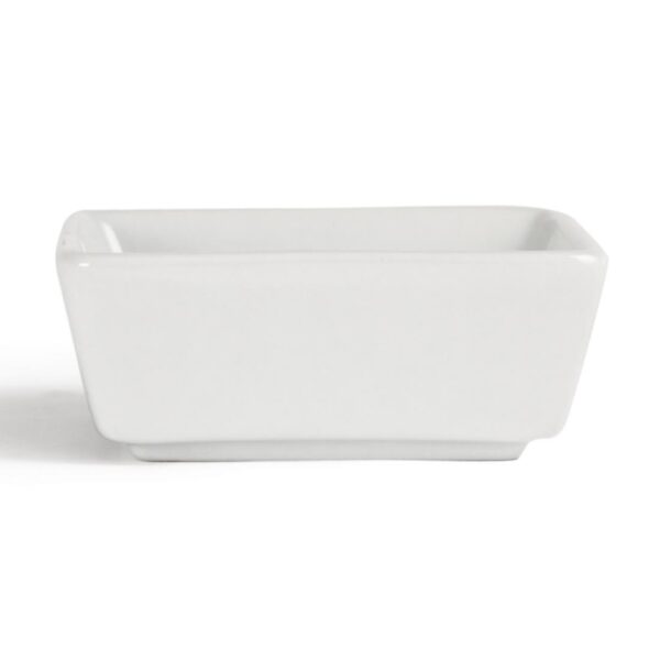 Olympia Whiteware Mini Square Dish - 80x80x35mm 3 1/8x3 1/8x1 3/8" (Box 12) - Image 2
