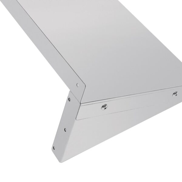 Vogue Wall Shelf with Brackets St/St - 600x300mm - Image 5