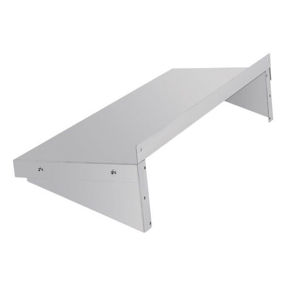 Vogue Wall Shelf with Brackets St/St - 900x300mm - Image 4