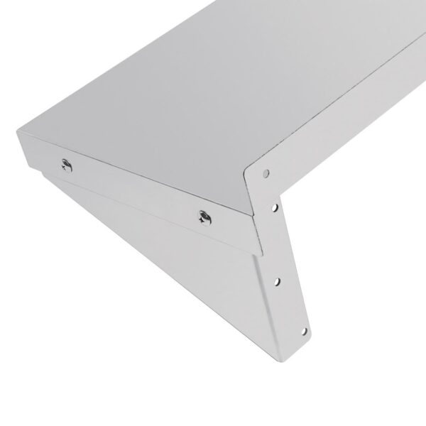 Vogue Wall Shelf with Brackets St/St - 1200x300mm - Image 4