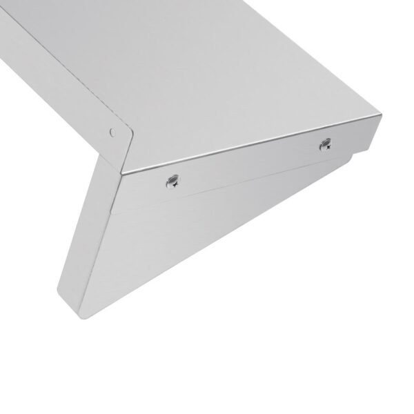 Vogue Wall Shelf with Brackets St/St - 1500x300mm - Image 3