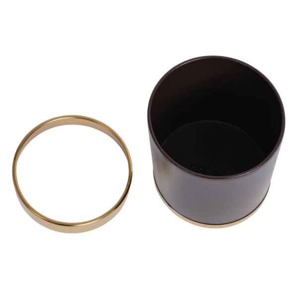 Bolero Brown Waste Paper Bin with Gold Rim - 10.2Ltr - Image 3