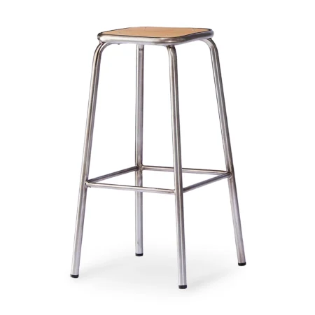 Saint Tropez Bistro Barstool 75cm – Metal / Natural Top