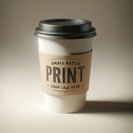 Custom Logo Printed Coffee Cup for Events, Companies & Hospitality (Small Batch Quantities) 500 Cups 8oz 250mls