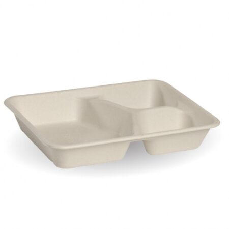 3-Compartment Natural BioCane Takeaway Base