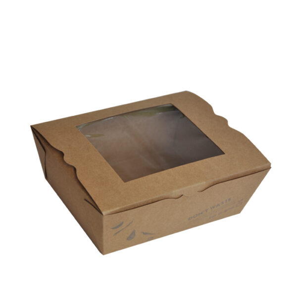 Salad box with PLA window – Medium