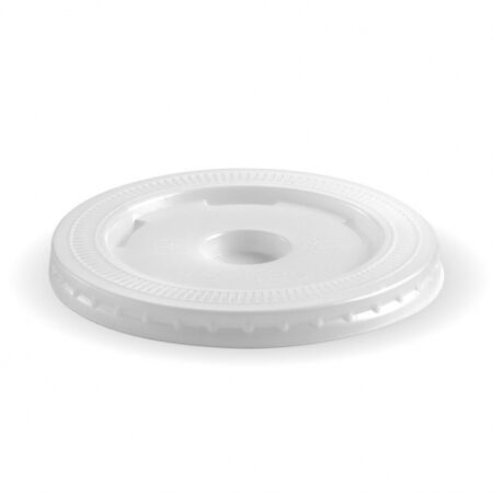 90mm PS White Large Straw-Slot Lid