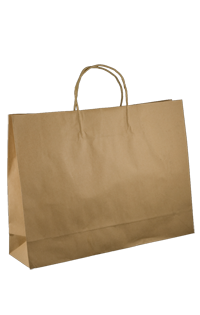 Kraft Midi Boutique Paper Bag - Brown