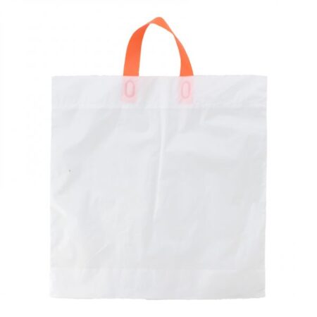 White Carry Bag with Orange Loop Handle