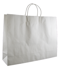 Kraft Large Fashion Boutique Bag - White