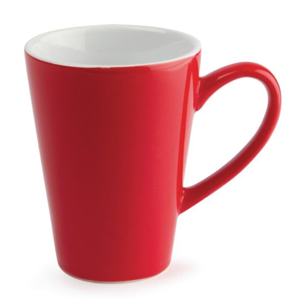 Olympia Cafe Latte Cups Red 340ml