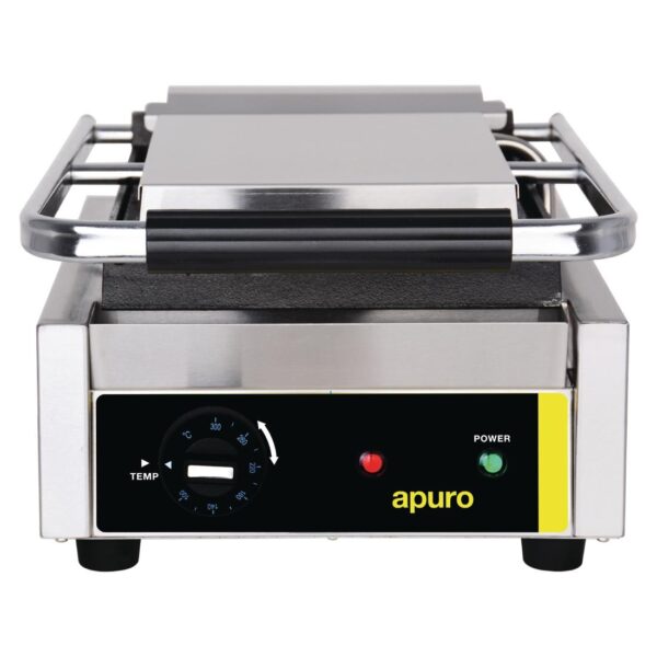 Apuro Bistro Single Contact Grill Smooth Plates