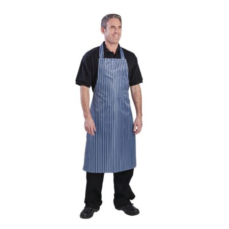 Whites Waterproof Bib Apron Blue Stripe