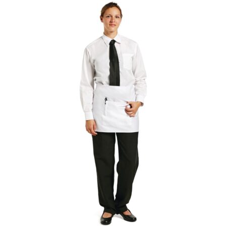 Whites Short Bistro Apron White