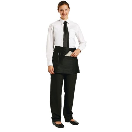 Whites Short Bistro Apron Black