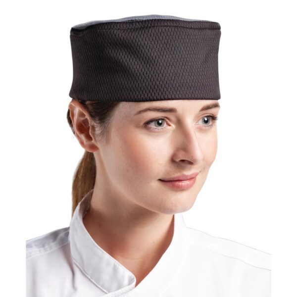 Le Chef Stay Cool Black Skull Cap Size L