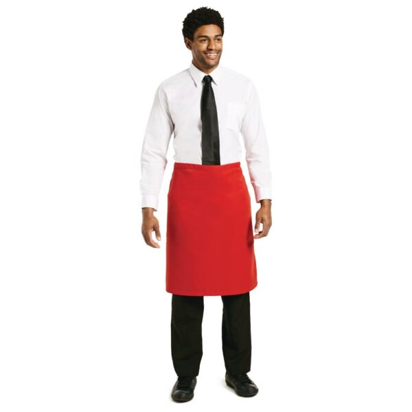 Le Chef Polycotton Waist Apron Red