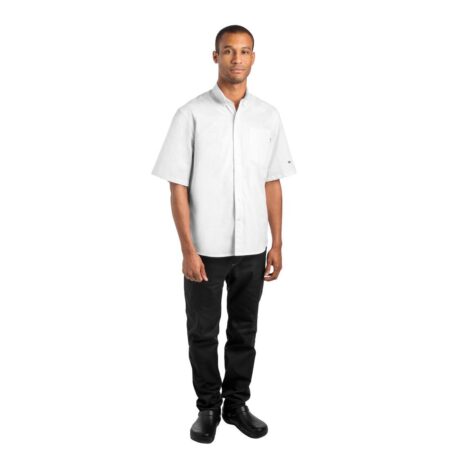 Le Chef Unisex Prep NYC Style Chef Shirt White L