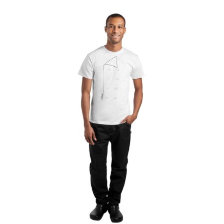 Le Chef Unisex Jacket Design Prep T-Shirt White L