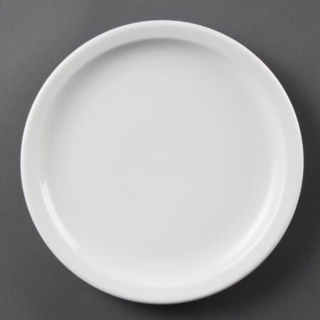 Olympia Whiteware Narrow Rimmed Plates 230mm