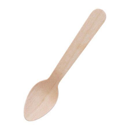 Disposable Wooden Teaspoons Pack of 100
