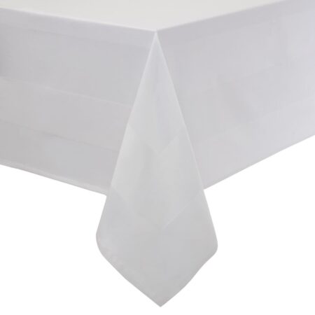 Satin Band Tablecloth White 137cm