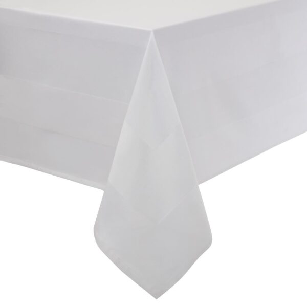 Satin Band Tablecloth White 178 x 274cm