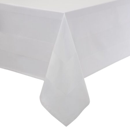 Satin Band Tablecloth White 178cm