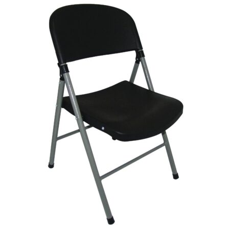 Bolero Foldaway Utility Chairs Black (Pack of 2