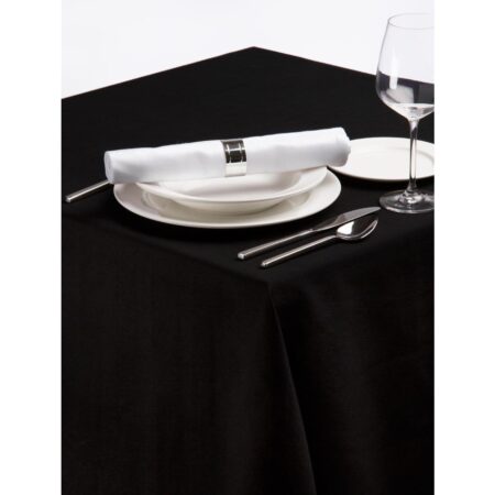 Palmar Polyester Tablecloth Black 54in