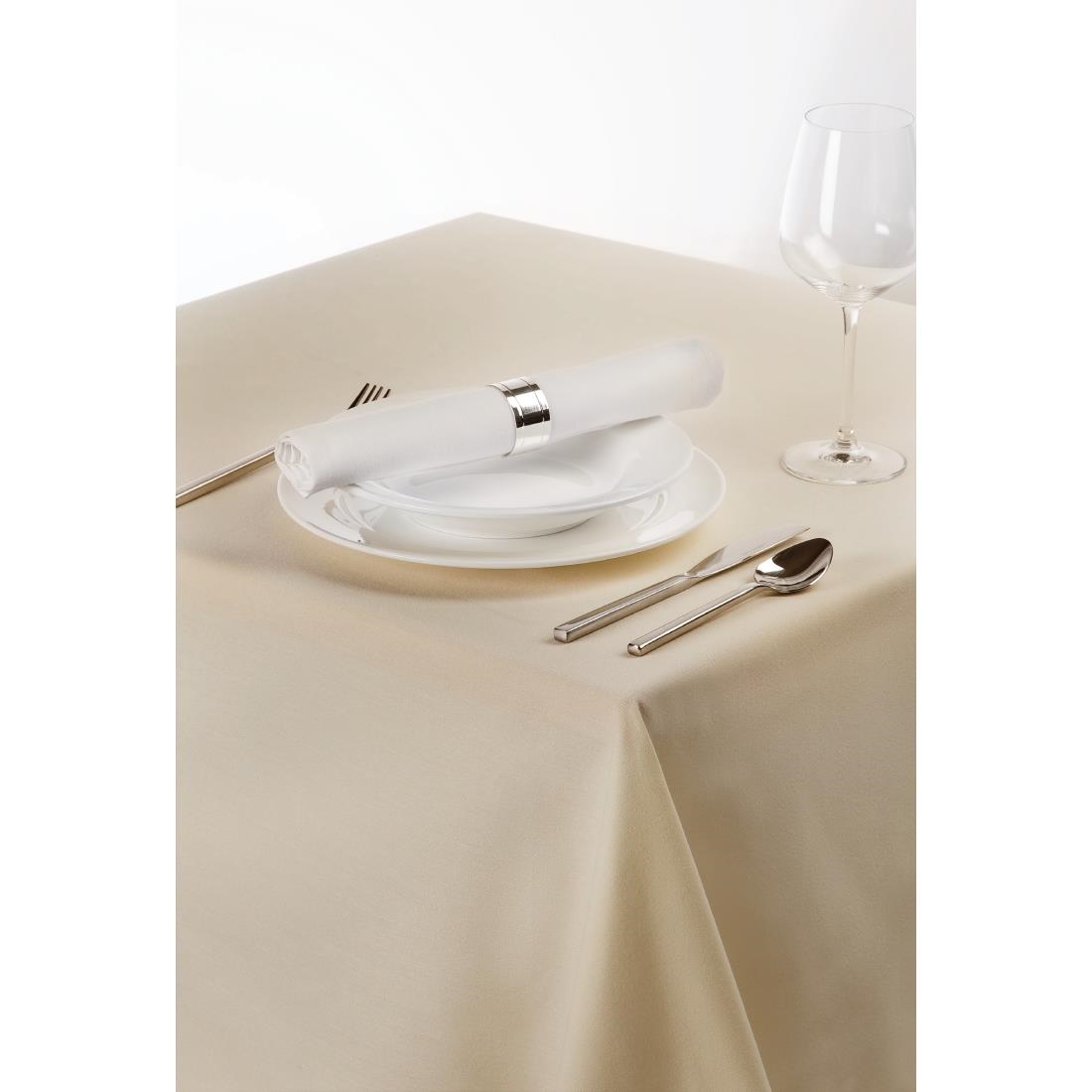 Palmar Polyester Ivory Tablecloth