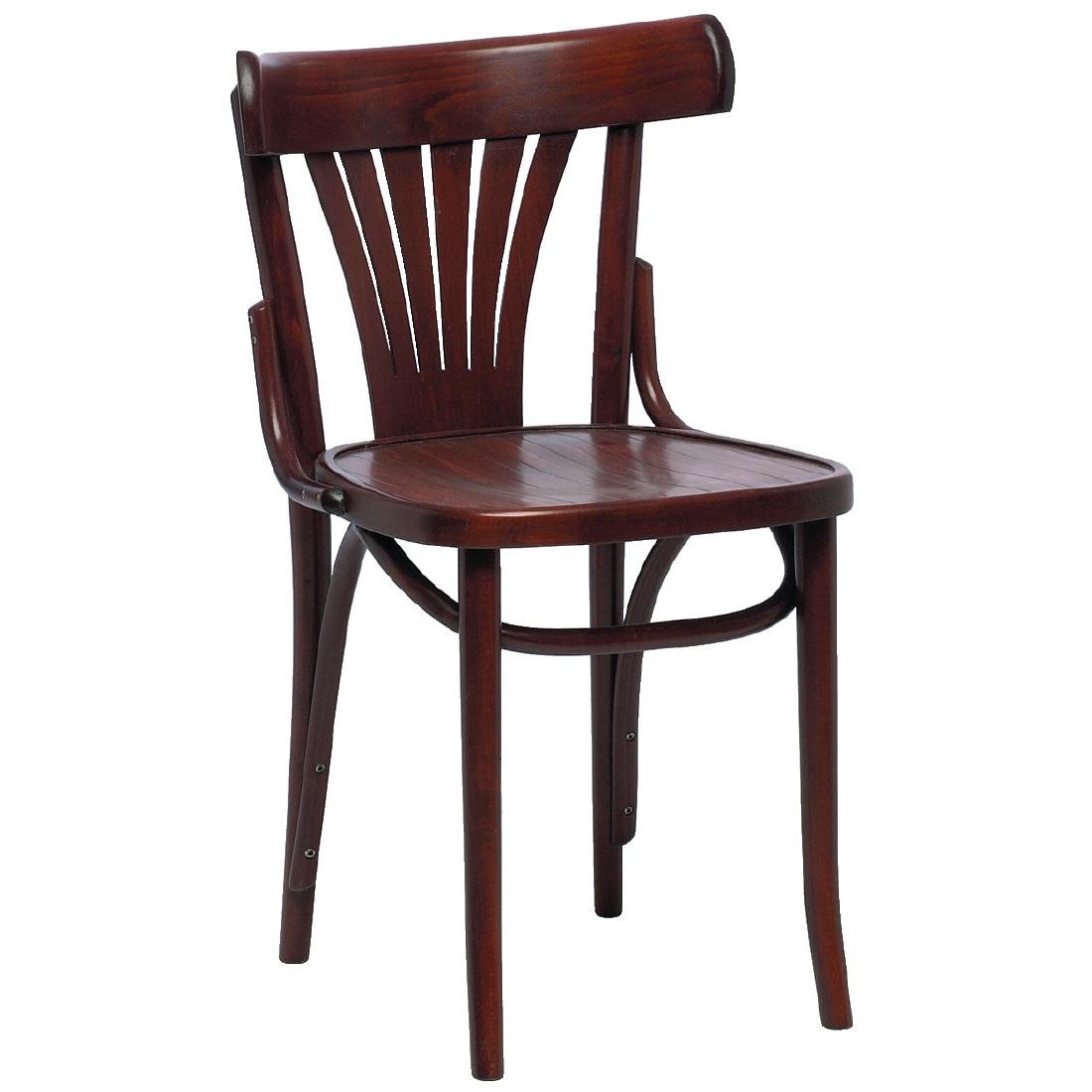 Fameg Bentwood Bistro Fan Back Sidechairs Walnut (Pack of 2