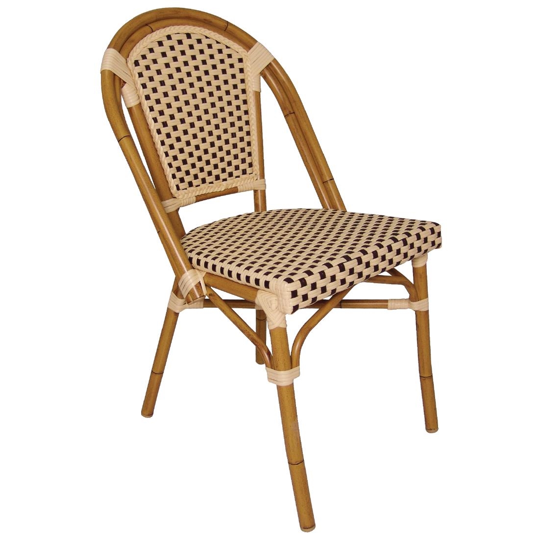 Bolero Continental Bistro Wicker Side Chairs 890mm (Pack of 4