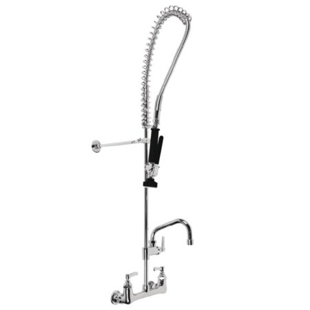 3monkeez Wall Mounted Pre-Rinse Tap with 6in Pot Filler Black