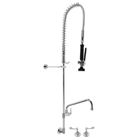 3monkeez Concealed Mount Pre-Rinse Tap with 12in Pot Filler Black