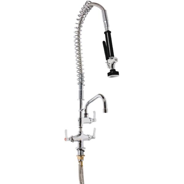 3monkeez Dual Hob Mounted Pre-Rinse Spray Tap with Pot Filler Black 6in