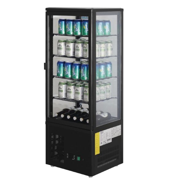 Polar Chilled Display Cabinet Black 98Ltr