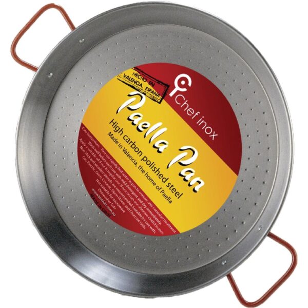 Chef Inox Carbon Steel Paella Pan 34cm
