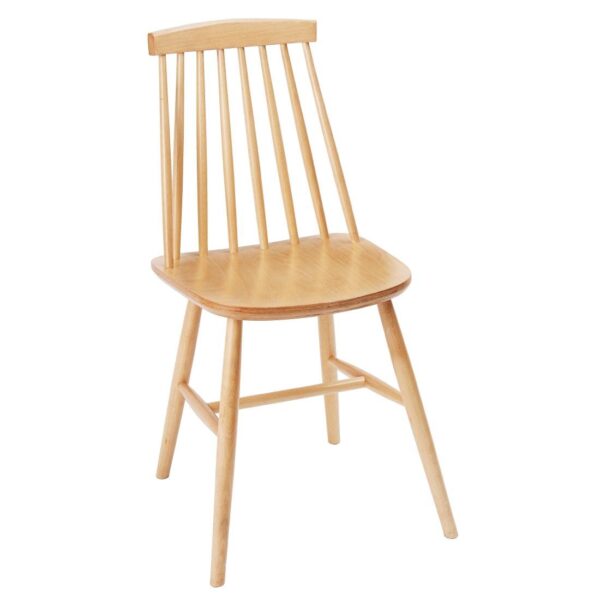Fameg Farmhouse Angled Sidechair Natural Beech (Pack of 2