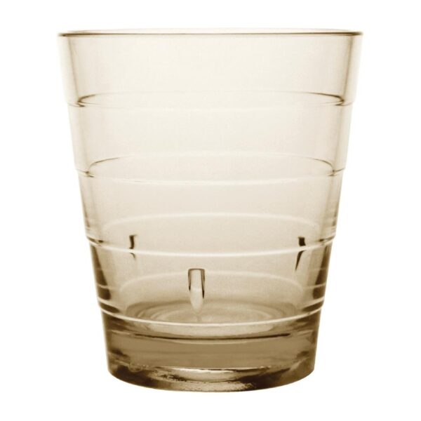 Kristallon Polycarbonate Ringed Tumbler Tan 285ml