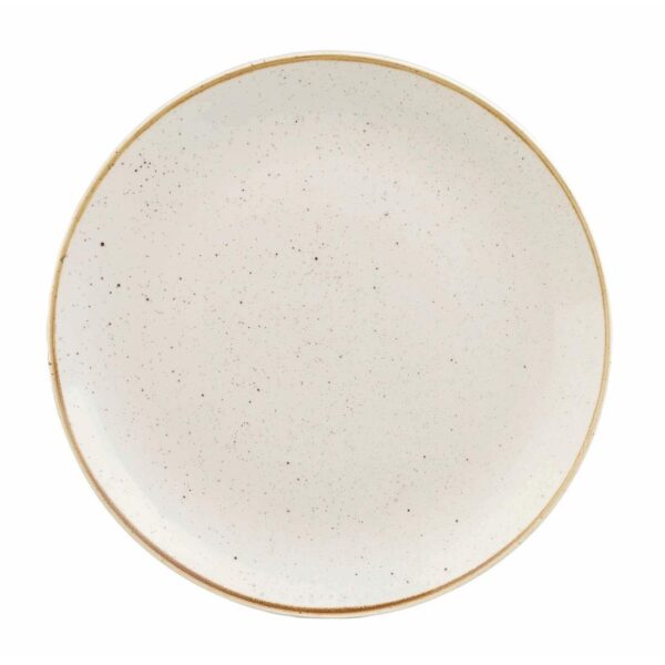 Churchill Stonecast Round Coupe Plate Barley White 200mm