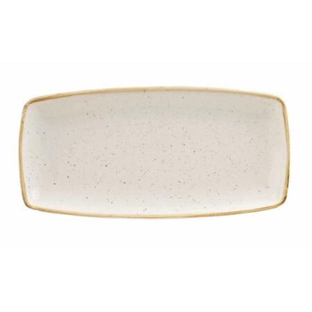 Churchill Stonecast Rectangular Plate Barley White 295 x 150mm