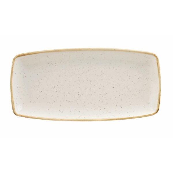 Churchill Stonecast Rectangular Plate Barley White 295 x 150mm
